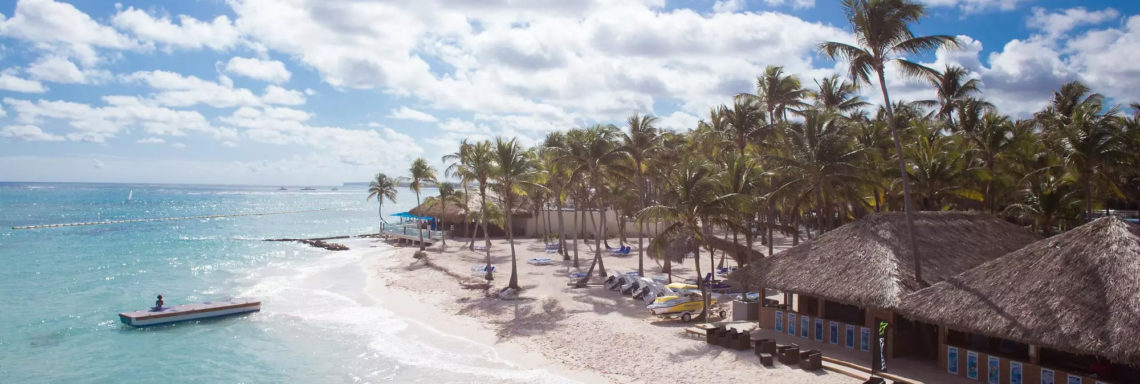 Club Med Punta Cana, en République Dominicaine - Image aérienne de la plage et du complexe